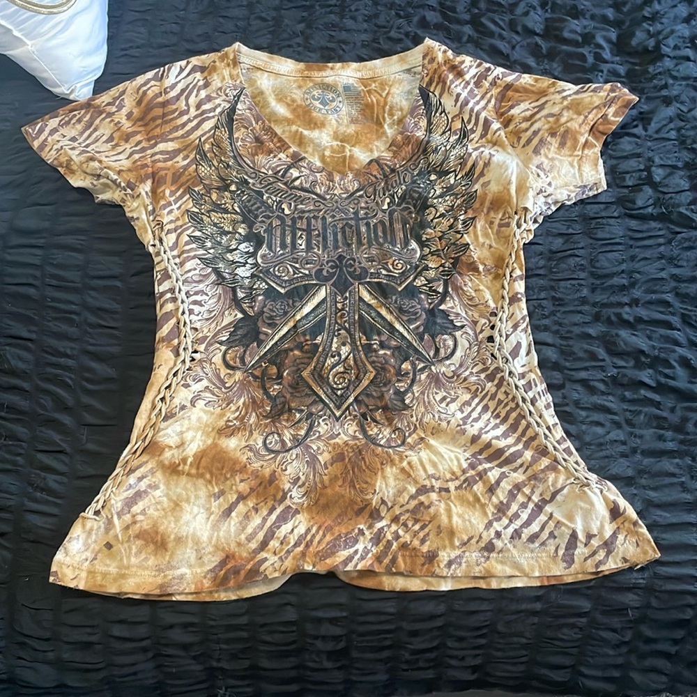 Lily Anne V-Neck Affliction T-Shirt